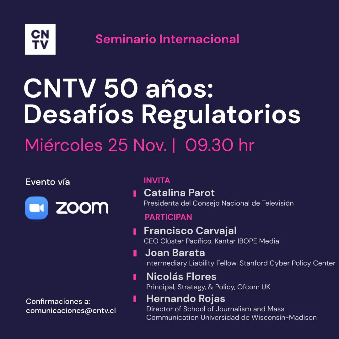Seminario Internacional CNTV 50 años: Desafíos Regulatorios