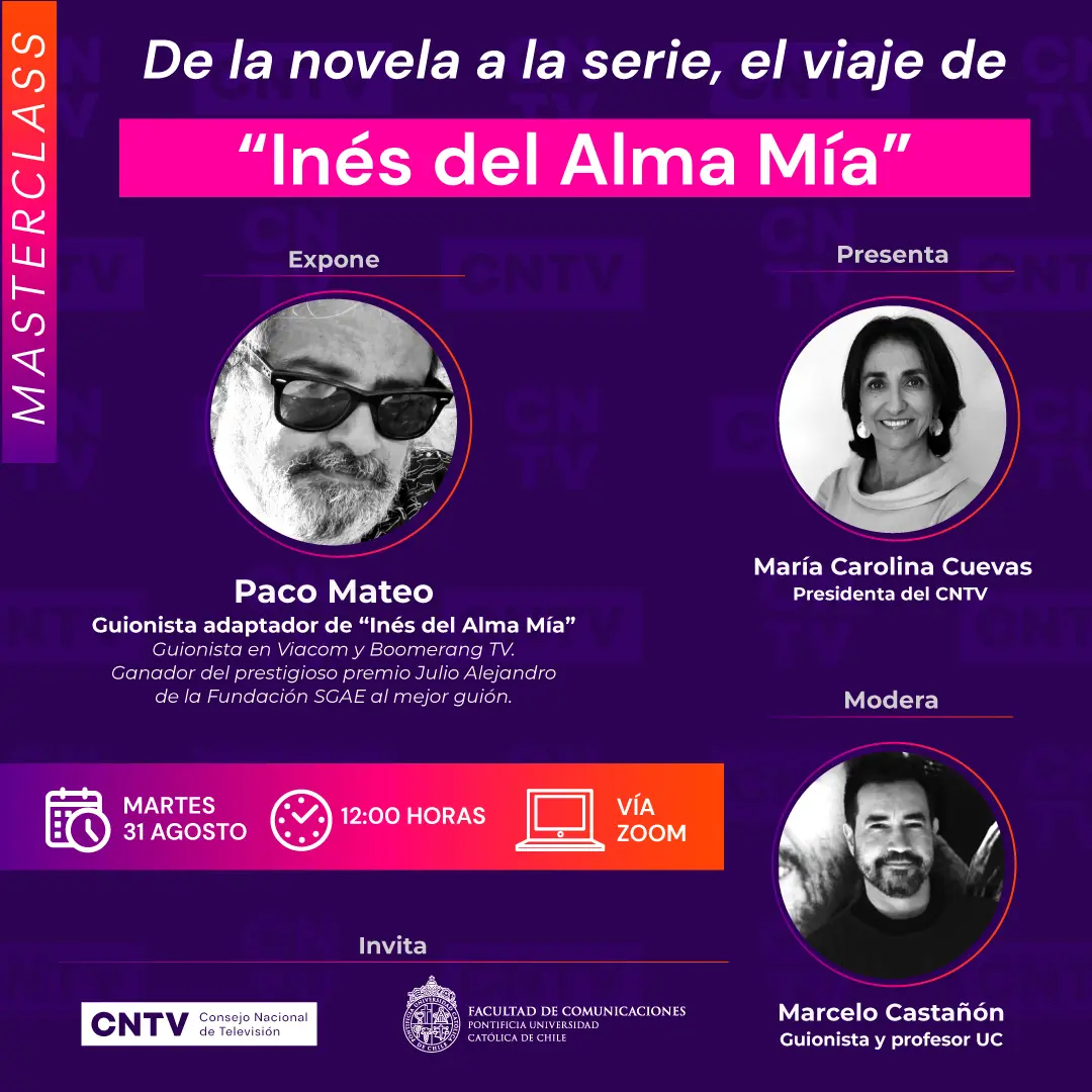 Masterclass: De la novela a la serie, viaje de “Inés del Alma Mía”